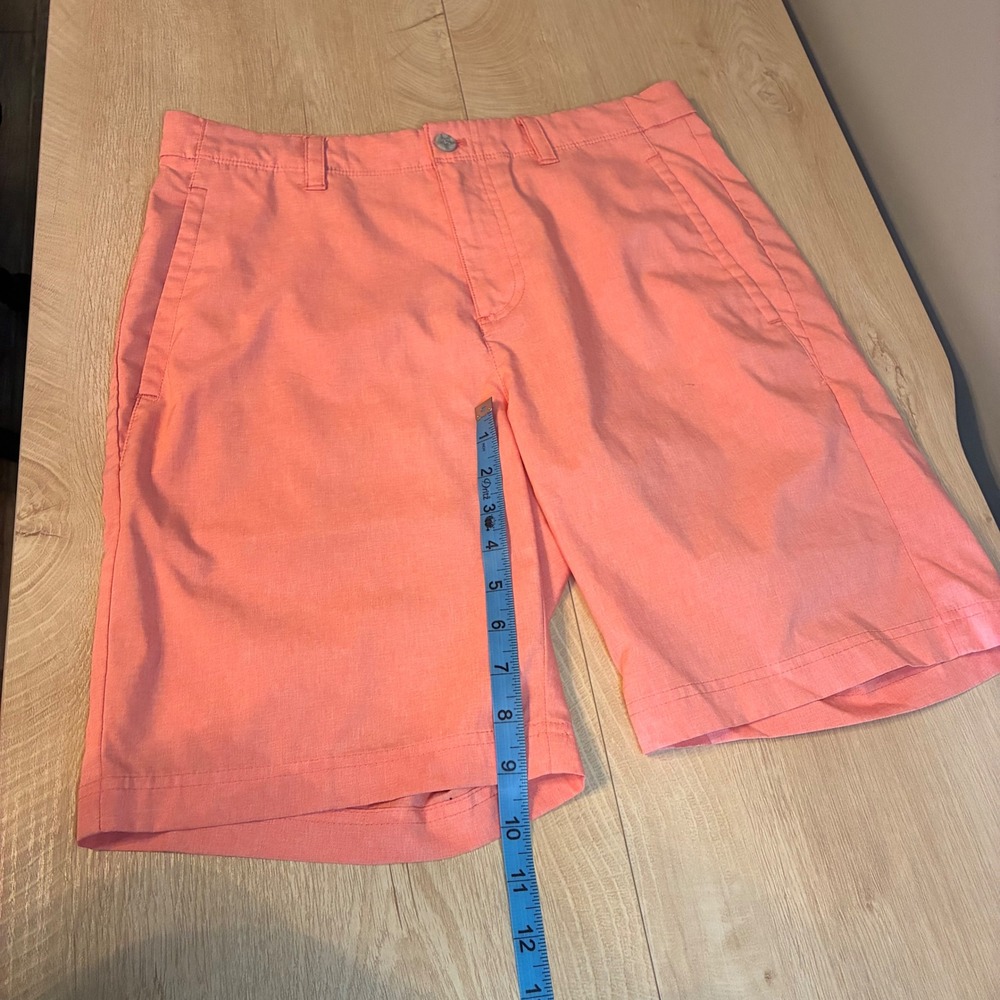 Nicklaus Golden Bear Mens Golf Shorts Size 30 Coral Pink Recycled Stretch TA299 - Picture 3 of 6